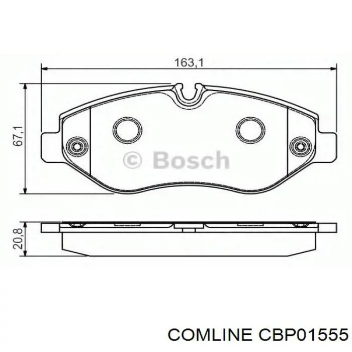 Передні тормозні колодки CBP01555 Comline