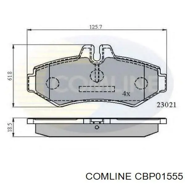 CBP01555 Comline Передні гальмівні колодки