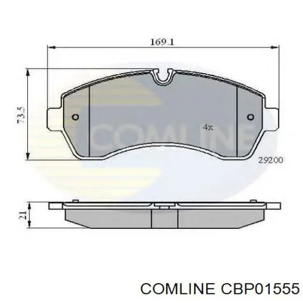 Гальмівні колодки Comline CBP01555 ціна, від 28.79 USD