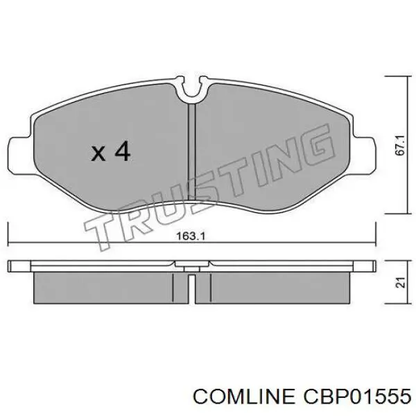 Гальмівні колодки Comline CBP01555 ціна, від 28.79 USD