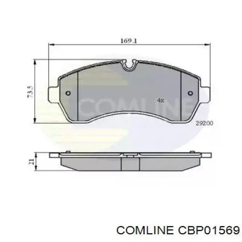 Купити CBP01569 Comline Колодки гальмівні передні, дискові