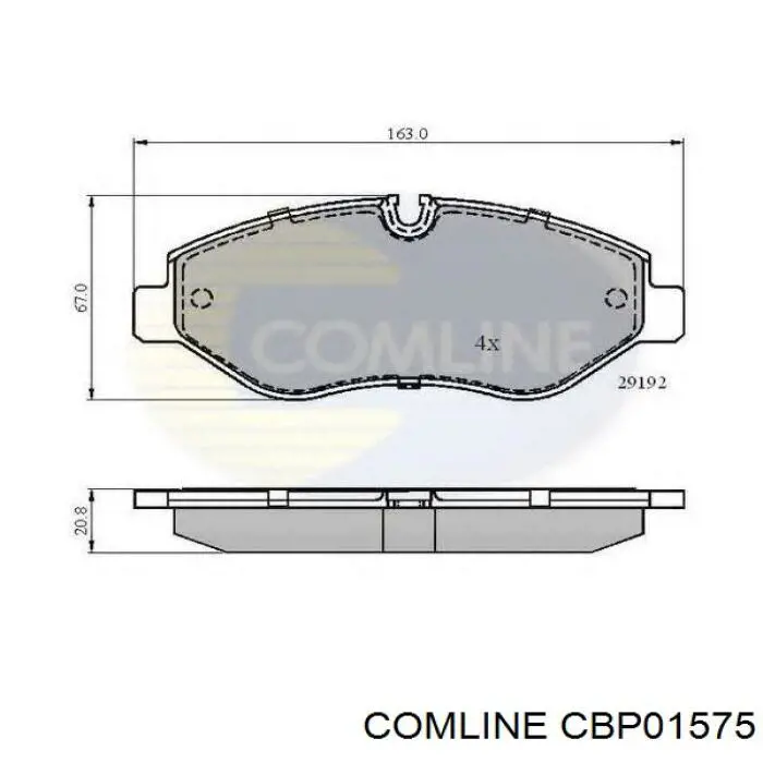 Купити CBP01575 Comline Задні колодки