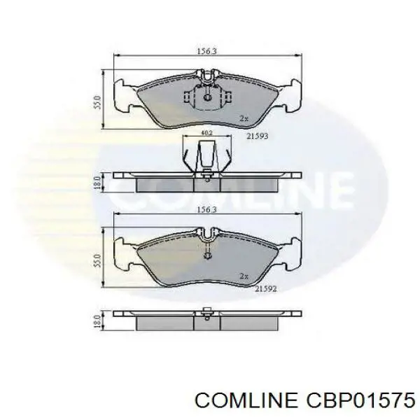 Задні гальмівні колодки Comline CBP01575 ціна, від 30.53 USD