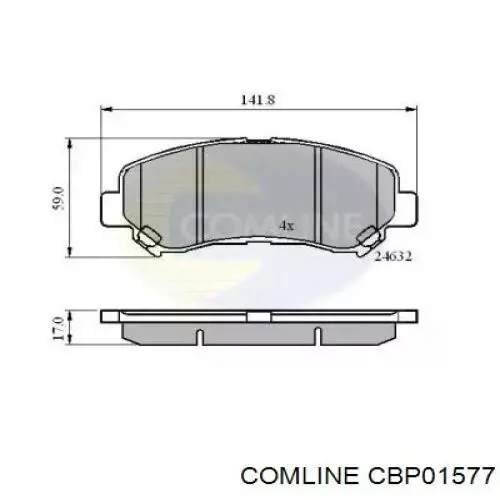 Купити CBP01577 Comline Колодки гальмівні передні, дискові
