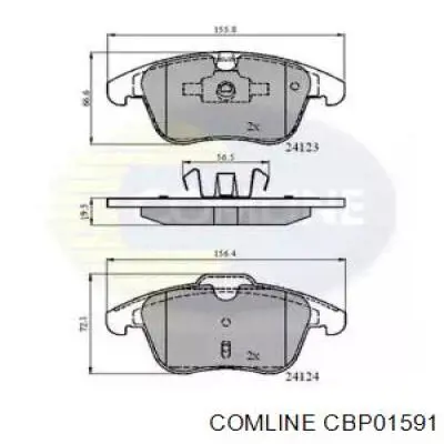 Колодки гальмівні передні, дискові CBP01591 Comline