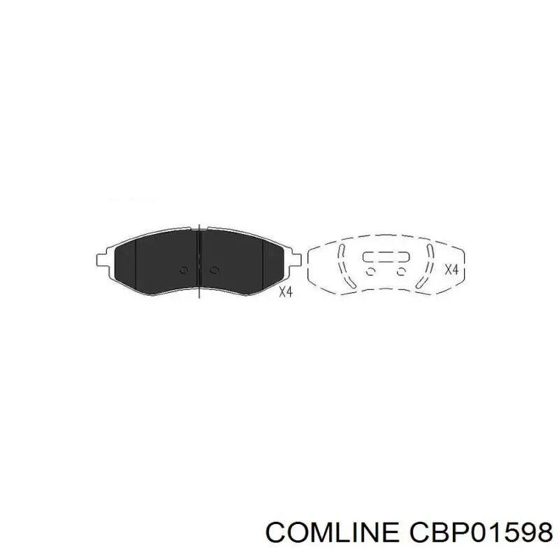 Купити CBP01598 Comline Колодки гальмівні передні, дискові