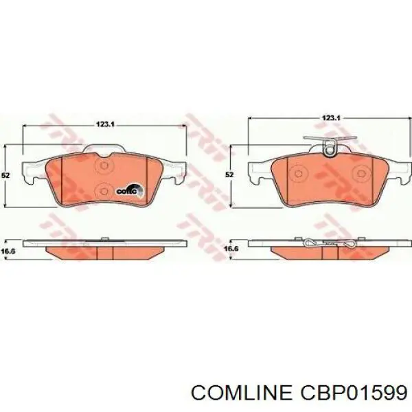 Задні дискові колодки Comline CBP01599