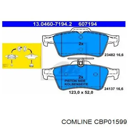 Задні гальмівні колодки Comline CBP01599 ціна, від 17.34 USD