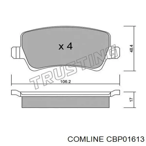 Задні гальмівні колодки Comline CBP01613 ціна, від 18.76 USD
