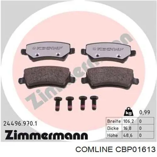 Купити CBP01613 Comline Задні колодки