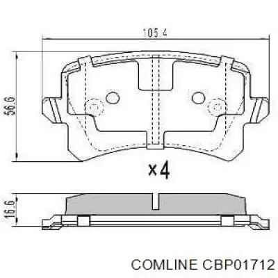 Задні дискові колодки Comline CBP01712