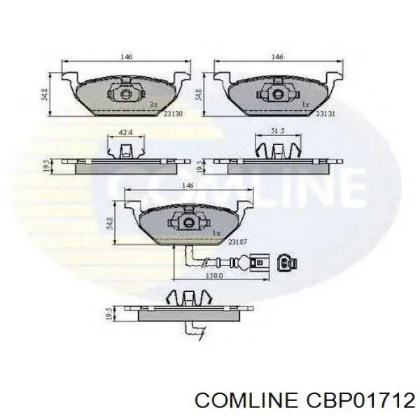 Купити CBP01712 Comline Задні колодки