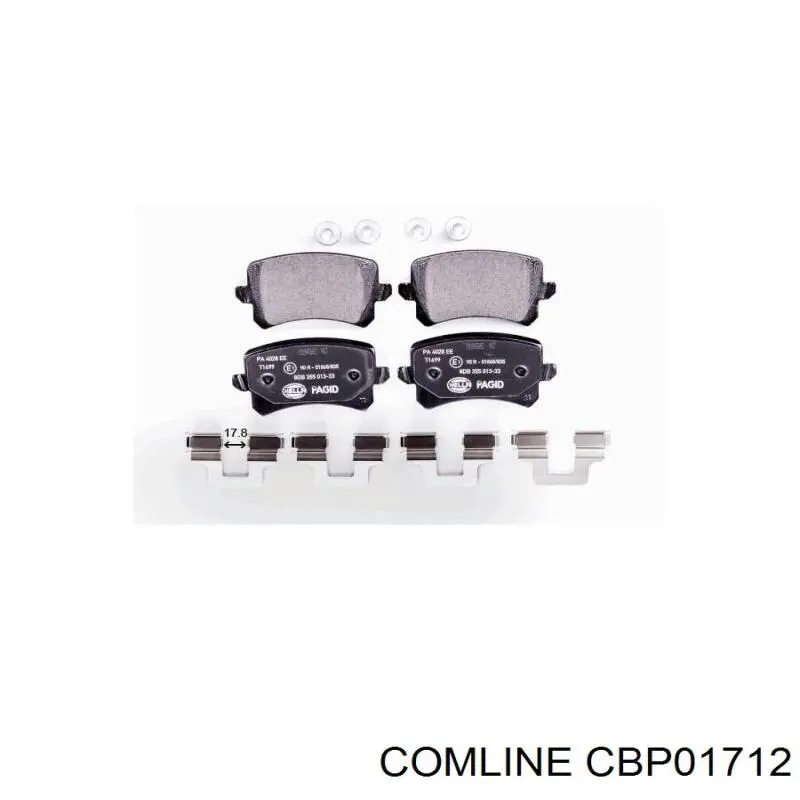 CBP01712 Comline Колодки гальмівні задні, дискові