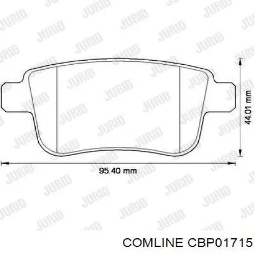 Задні гальмівні колодки CBP01715 Comline