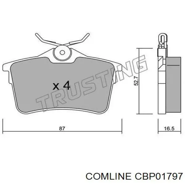Купити CBP01797 Comline Задні колодки