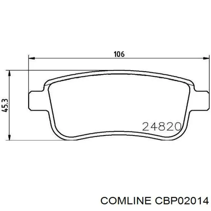 Задні гальмівні колодки CBP02014 Comline