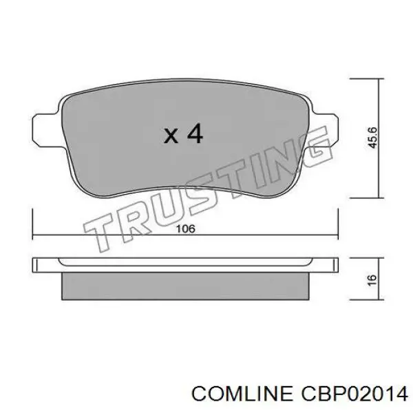 Купити CBP02014 Comline Задні колодки