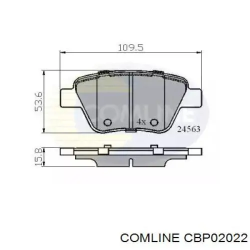 CBP02022 Comline Колодки гальмівні задні, дискові