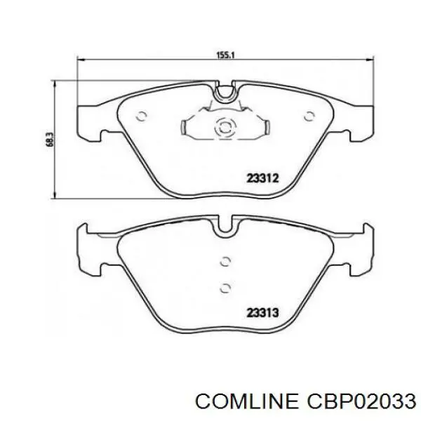 Купити CBP02033 Comline Колодки гальмівні передні, дискові