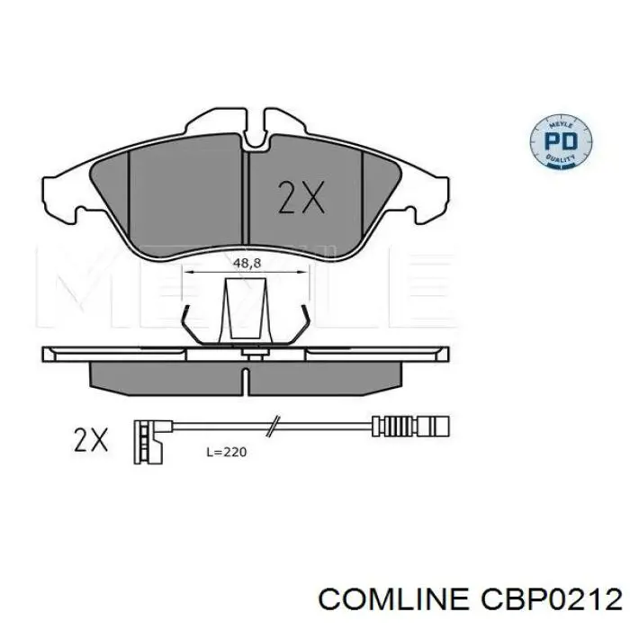Гальмівні колодки Comline CBP0212 ціна, від 17.90 USD