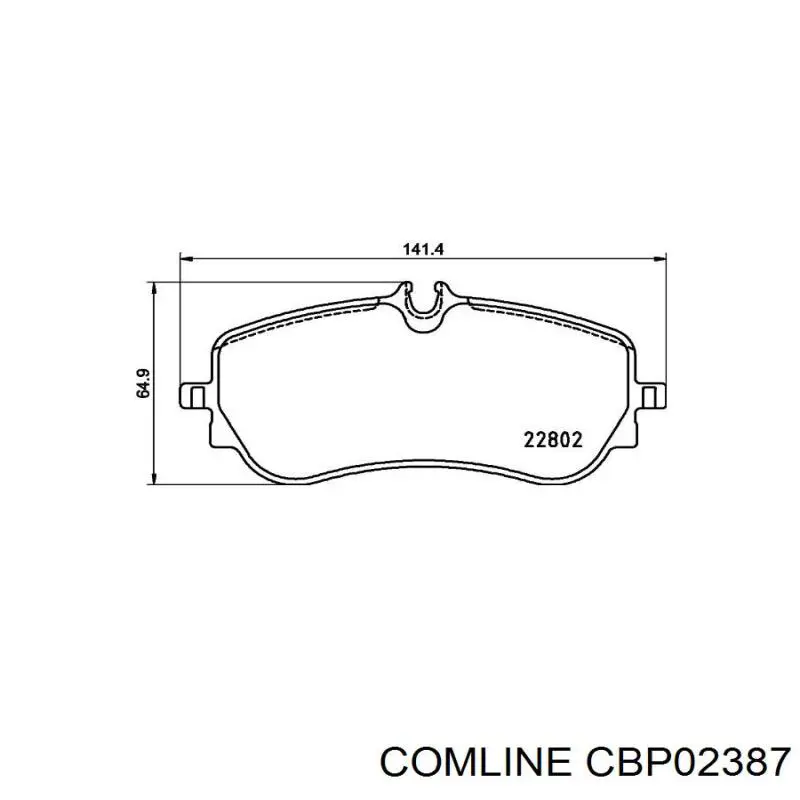 Задні гальмівні колодки CBP02387 Comline