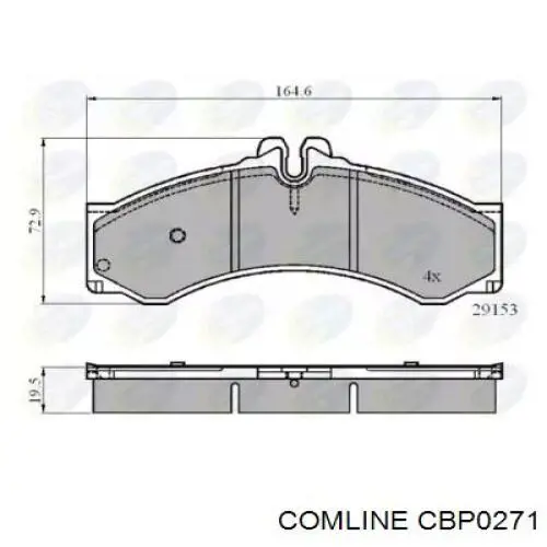 CBP0271 Comline Передні гальмівні колодки