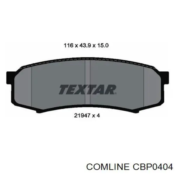 Задні гальмівні колодки Comline CBP0404 ціна, від 16.80 USD
