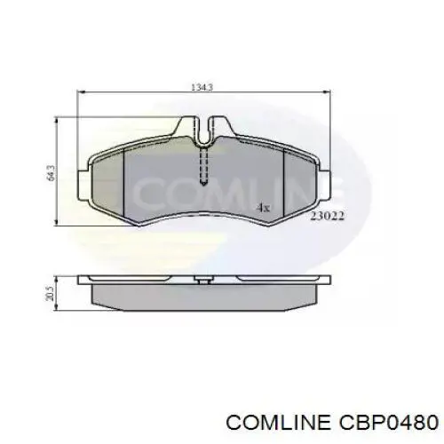 Купити CBP0480 Comline Колодки гальмівні передні, дискові
