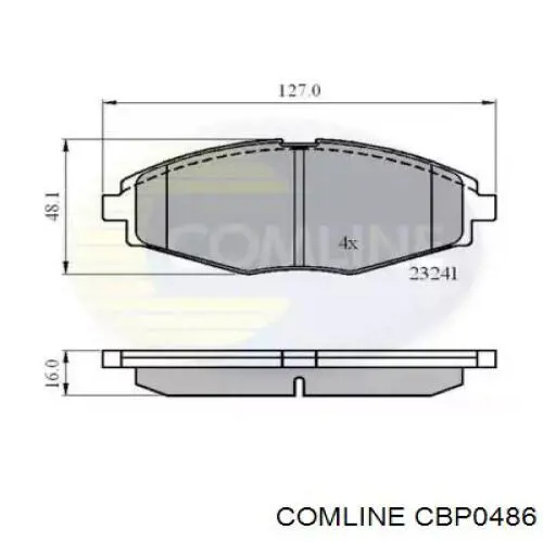 CBP0486 Comline Передні гальмівні колодки