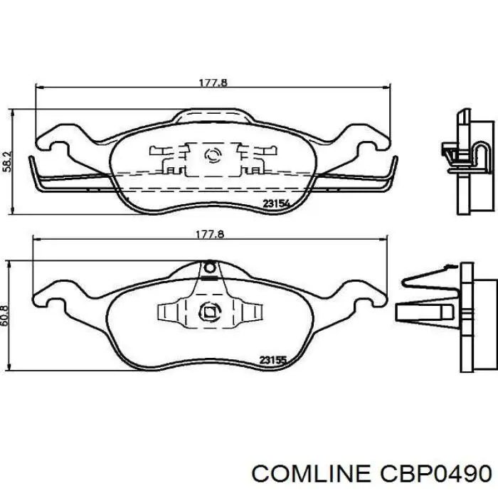 CBP0490 Comline Передні гальмівні колодки