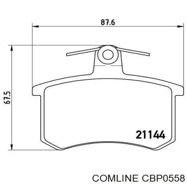 CBP0558 Comline колодки гальмові задні, дискові