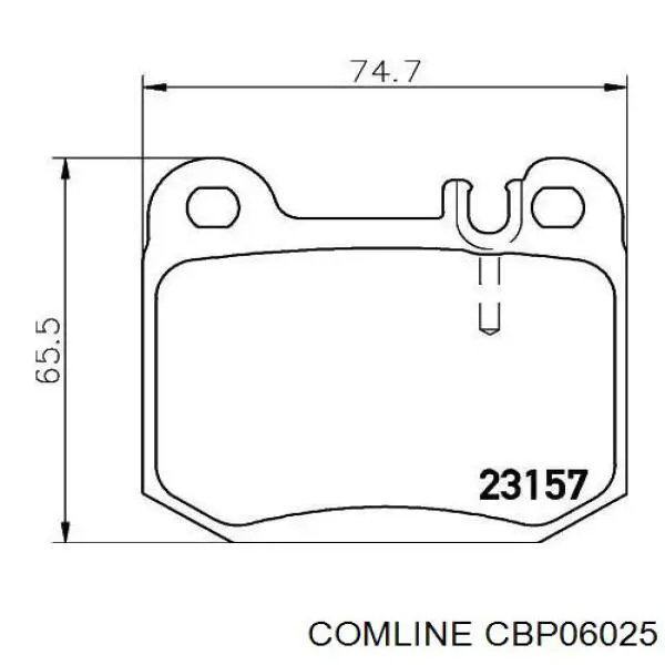 Задні гальмівні колодки CBP06025 Comline