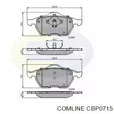 CBP0715 Comline Передні гальмівні колодки