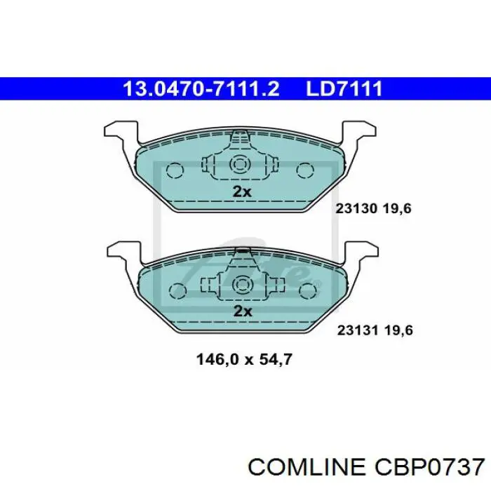 Гальмівні колодки Comline CBP0737 ціна, від 19.29 USD