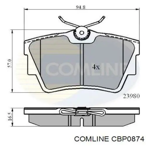 Купити CBP0874 Comline Задні колодки
