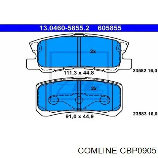 Купити CBP0905 Comline Задні колодки