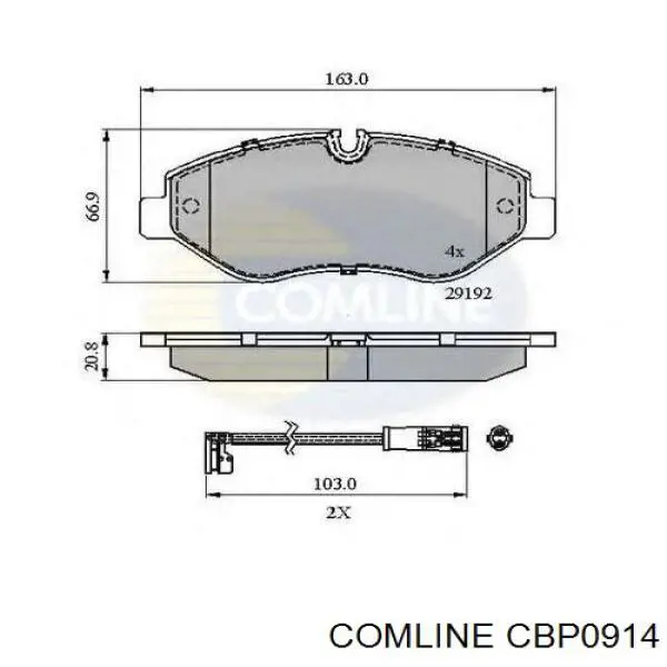 Задні гальмівні колодки Comline CBP0914 ціна, від 16.91 USD