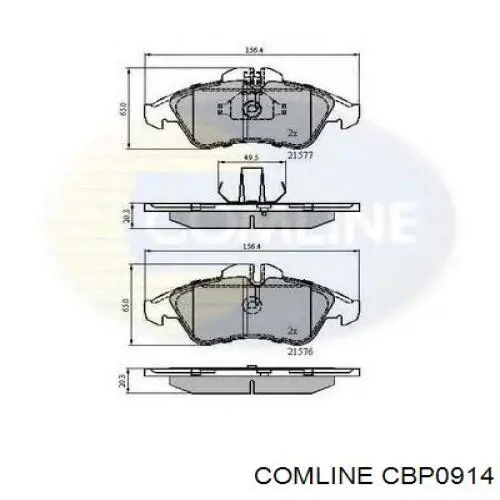 Купити CBP0914 Comline Задні колодки