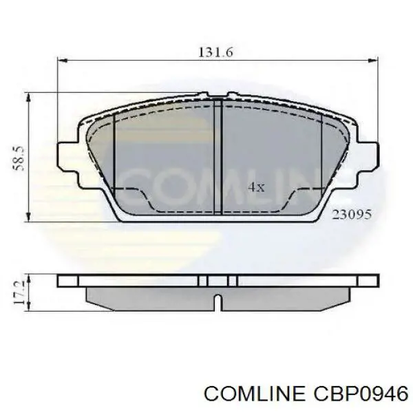 Задні дискові колодки Comline CBP0946