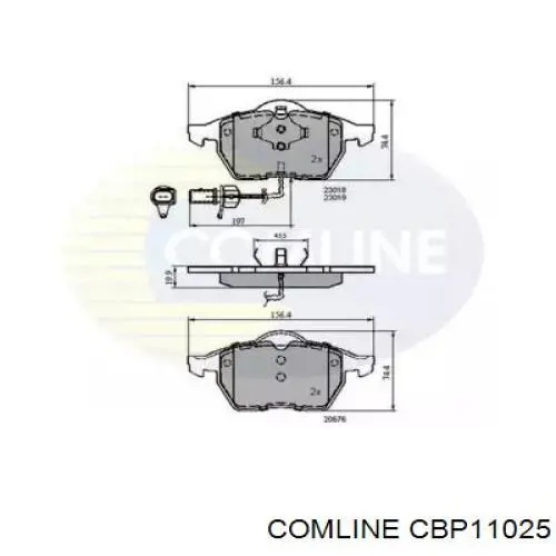Гальмівні колодки Comline CBP11025 ціна, від 22.54 USD