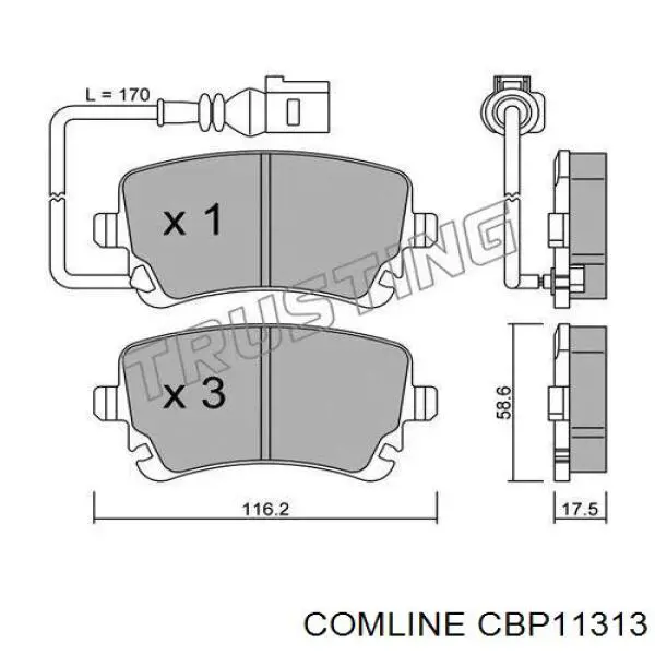 Купити CBP11313 Comline Задні колодки