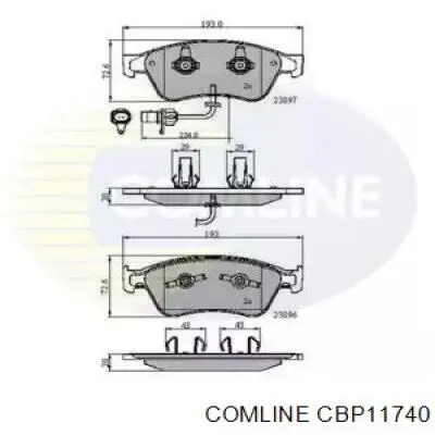 Купити CBP11740 Comline Колодки гальмівні передні, дискові