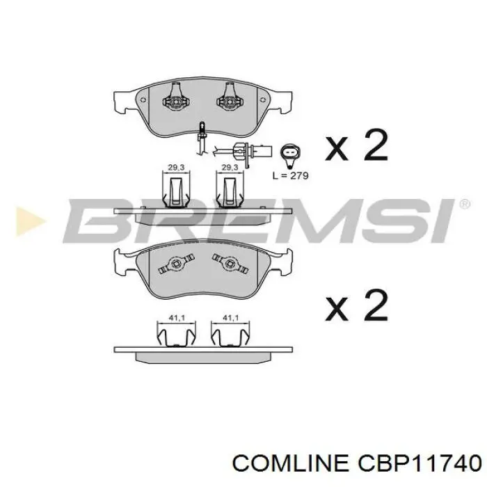 Гальмівні колодки Comline CBP11740 ціна, від 61.31 USD