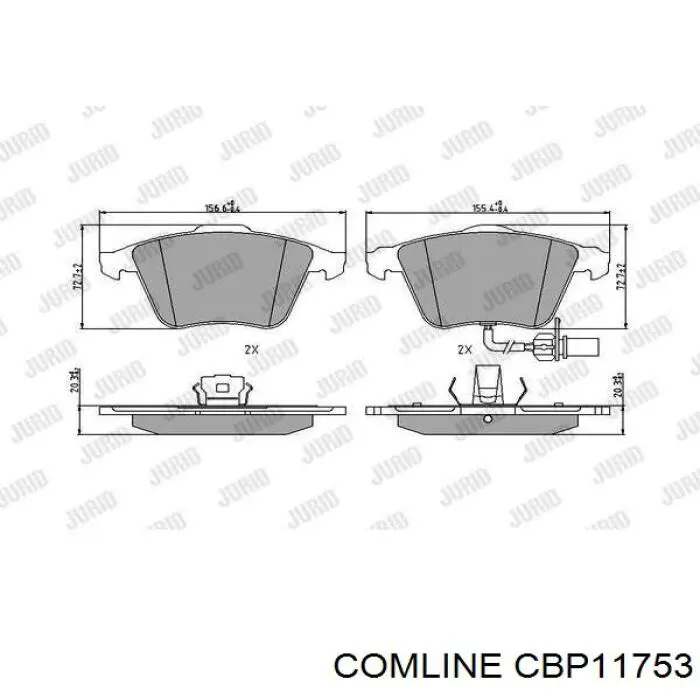 Гальмівні колодки Comline CBP11753 ціна, від 24.23 USD