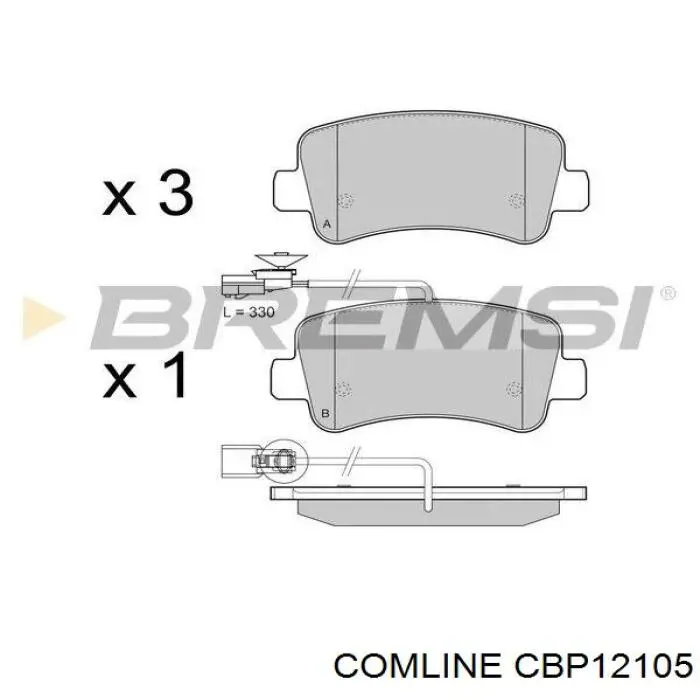 Задні гальмівні колодки CBP12105 Comline