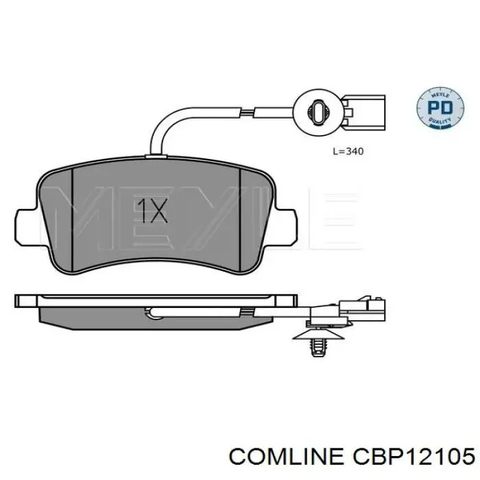Задні гальмівні колодки Comline CBP12105 ціна, від 21.42 USD
