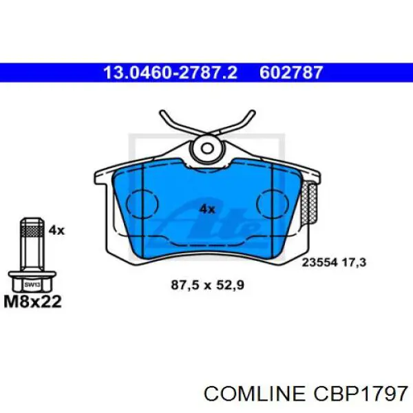 Купити CBP1797 Comline Задні колодки