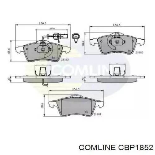 CBP1852 Comline Передні гальмівні колодки