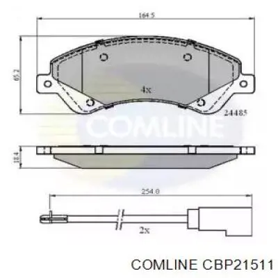 CBP21511 Comline Передні гальмівні колодки