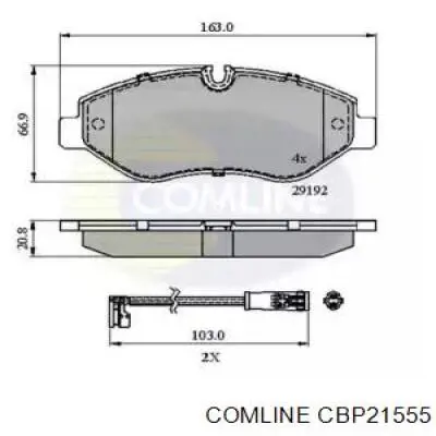 Гальмівні колодки Comline CBP21555 ціна, від 36.37 USD